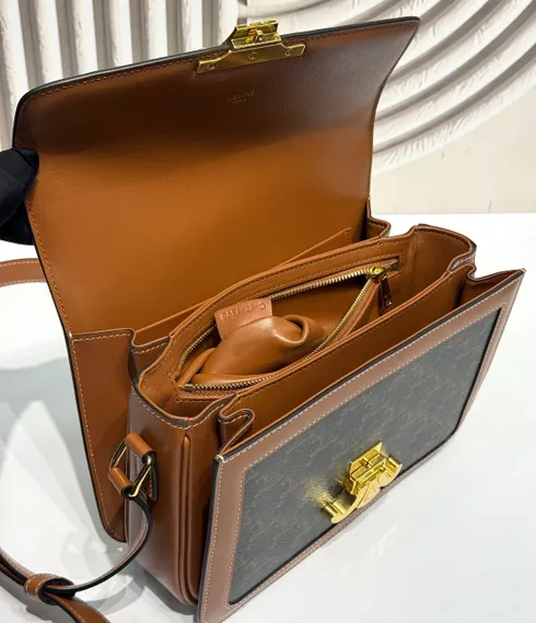Сумки CELINE CLASSIQUE TRIOMPHE из блестящей кожи
