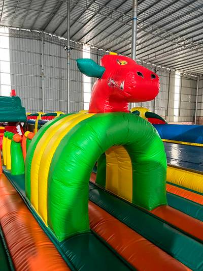 Коммерческий надувной батут "Змей Горыныч 3"  3 модуля 18*10*9 м