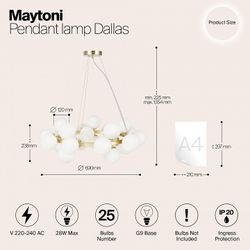 Подвесная люстра Maytoni Dallas MOD545PL-25BS