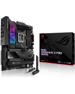 Материнская плата ASUS ROG MAXIMUS Z790 HERO, LGA1700, Z790, 4*DDR5, 6*SATA, 5*M.2, 9*USB 3.2, 2*USB4, Type-C, 3*PCIx16, HDMI, ATX; 90MB1CI0-M0EAY0