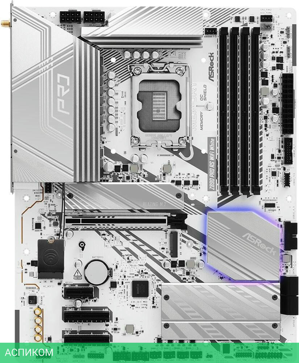 Материнская плата ASRock Z890 Pro RS WiFi White