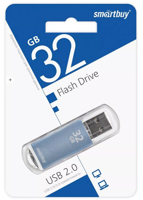 Флешка 32-GB SmartBuy V-Cut Blue