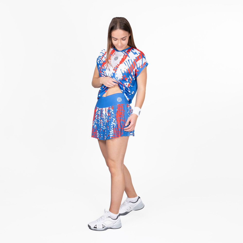 Женская теннисная юбка BIDI BADU Lowey Tech Plissee Skirt Women - Blue, White