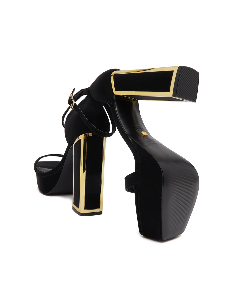 Кожаные босоножки на каблуке Kat Maconie - черный(MISSY)