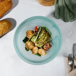Салатник 700 мл d 18 см h10 см Green Sky косой матовое стекло P.L. Proff Cuisine [6]