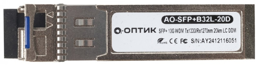 Трансивер А-Оптик AO-SFP+B32L-60D