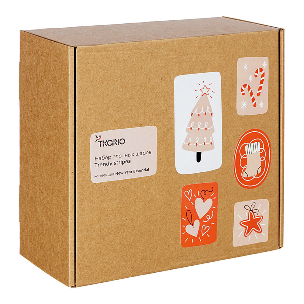 Набор елочных шаров Trendy Stripes New Year Essential