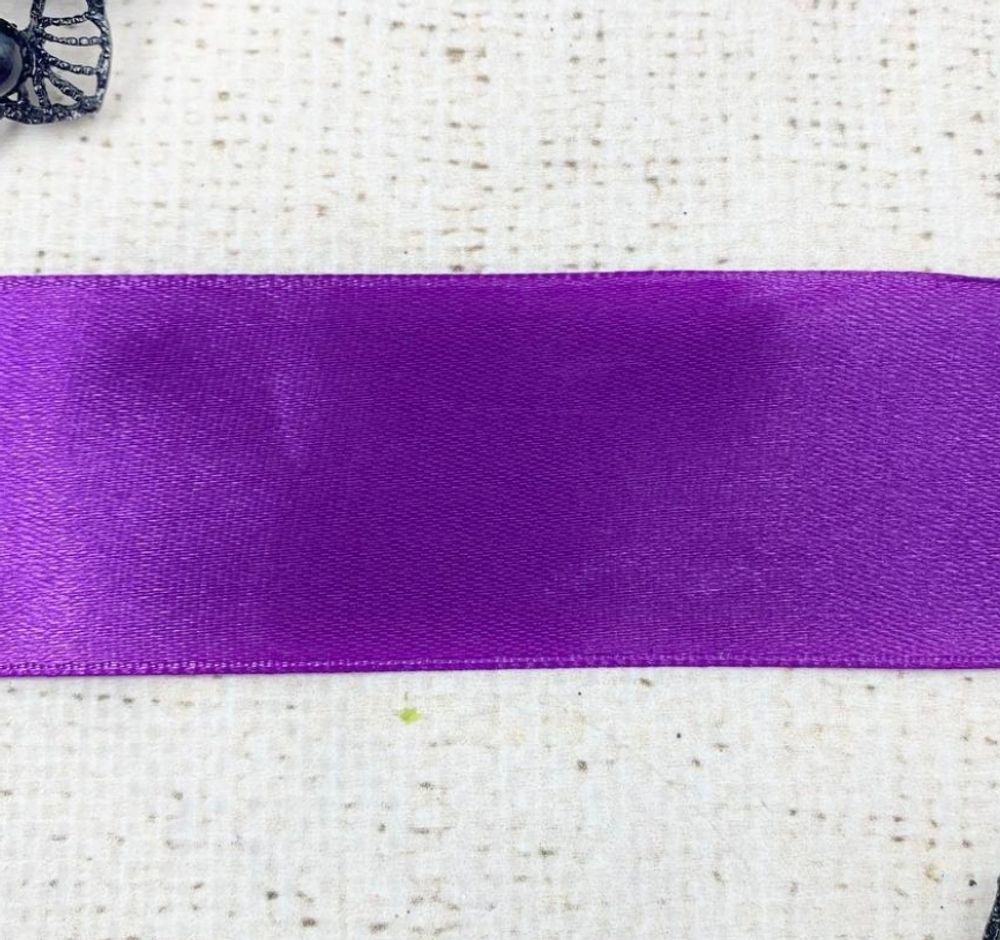 Лента атласная, ш. 5 см, фиолетовый