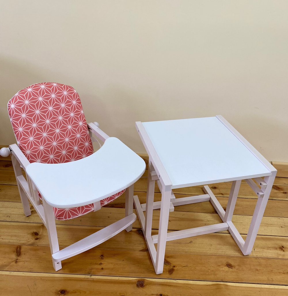 Стул трансформируемый с мягкими элементами GIMLI, розовый