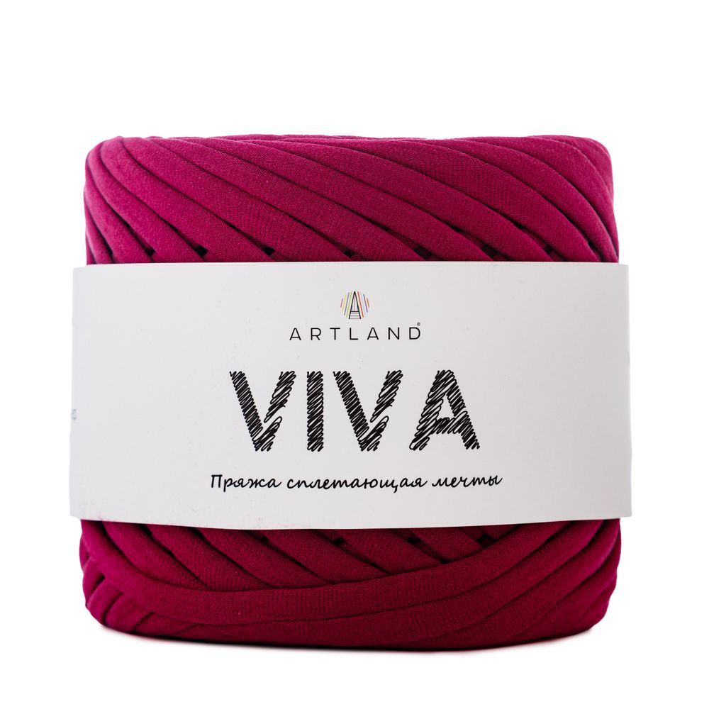 Трикотажная пряжа Viva, 100% х/б, 300 гр, 100 м, тёмная фуксия