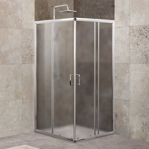 Душевой уголок BelBagno Unique 90х90 UNIQUE-A-2-75/90-P-Cr профиль Хром стекло рифленое