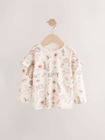 Лонгслив для девочки Next 409-201, 4 шт., Бежевый, Розовый, Голубой