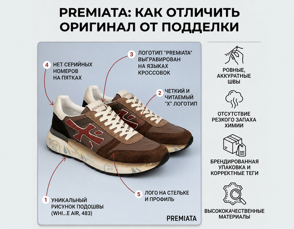 Premiata: как отличить оригинал от подделки. Полная инструкция Premiata: как отличить оригинал от подделки. Полная инструкция