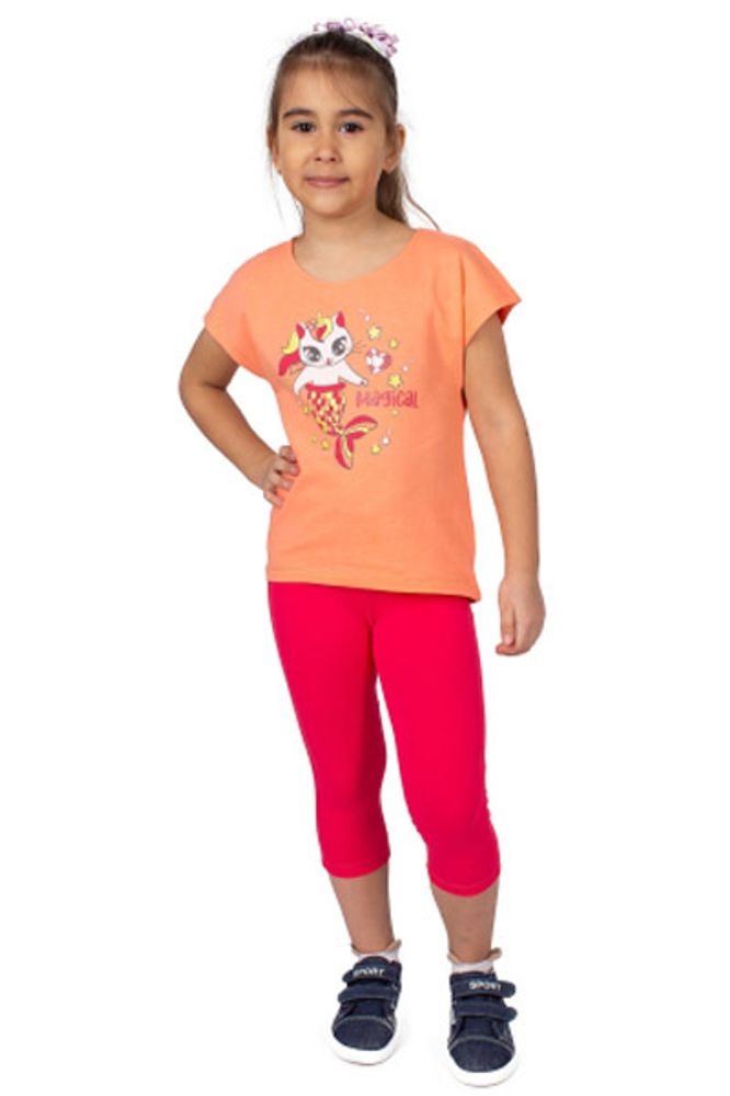 Л3034-7387 красно-розовый+морковный костюм детский Basia.