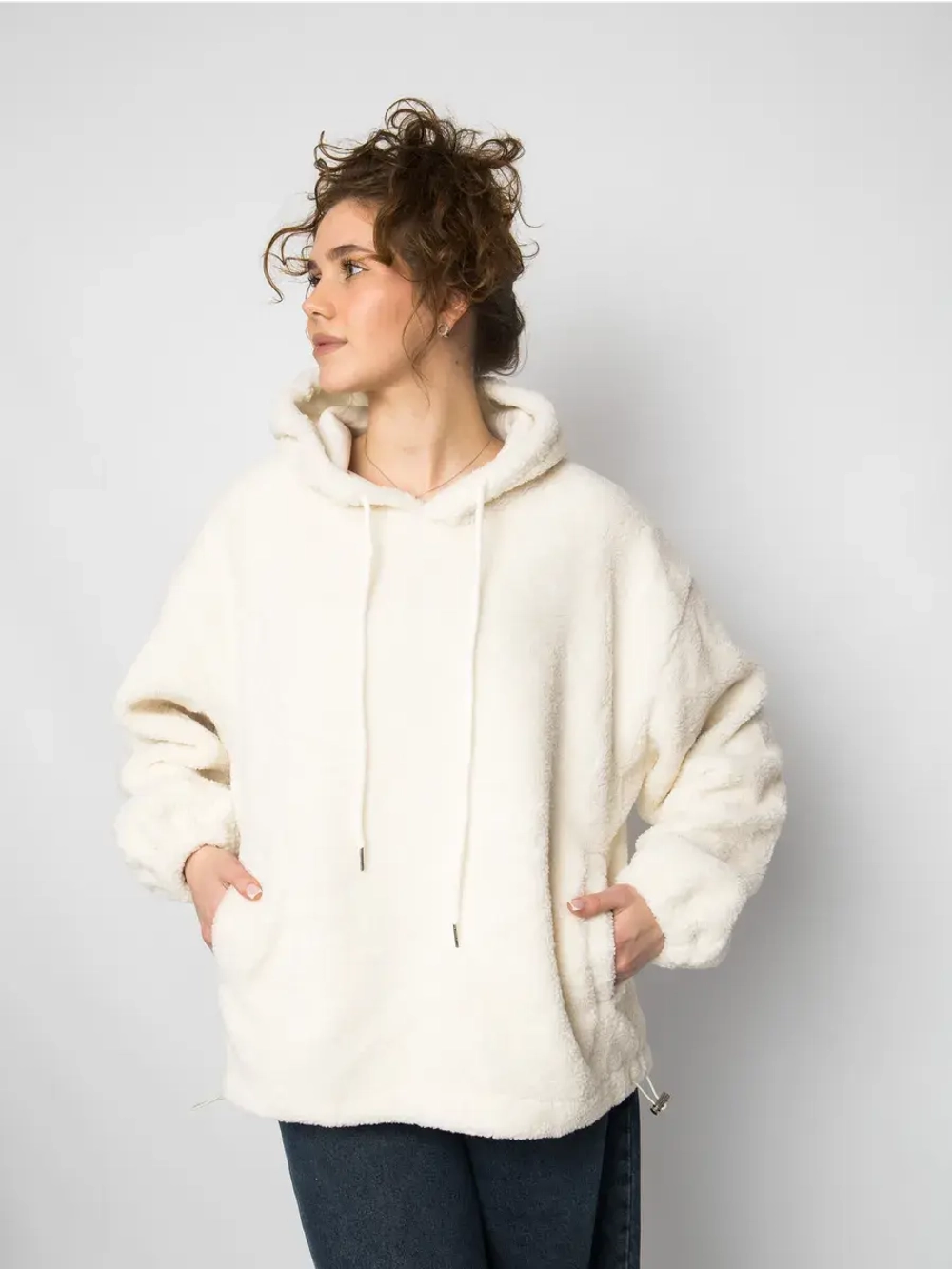 Толстовка плюшевая с капюшоном