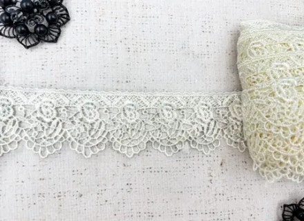 Кружево плетёное, ш. 4,3 см, айвори
