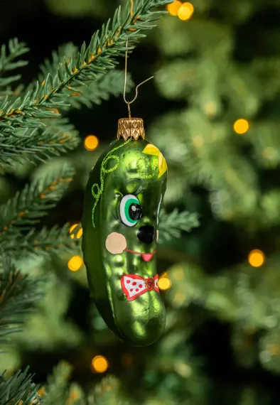 Елочное украшение Огурец мальчик, стекло, 11 см., 1 шт., Витус (59288)