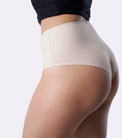 Трусики-бразилиана Brasil с высокой линией талии (Размер: L) (Цвет: телесный)