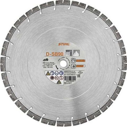 Алмазный диск кам,бет,гран.350 мм.D-SВ90 new