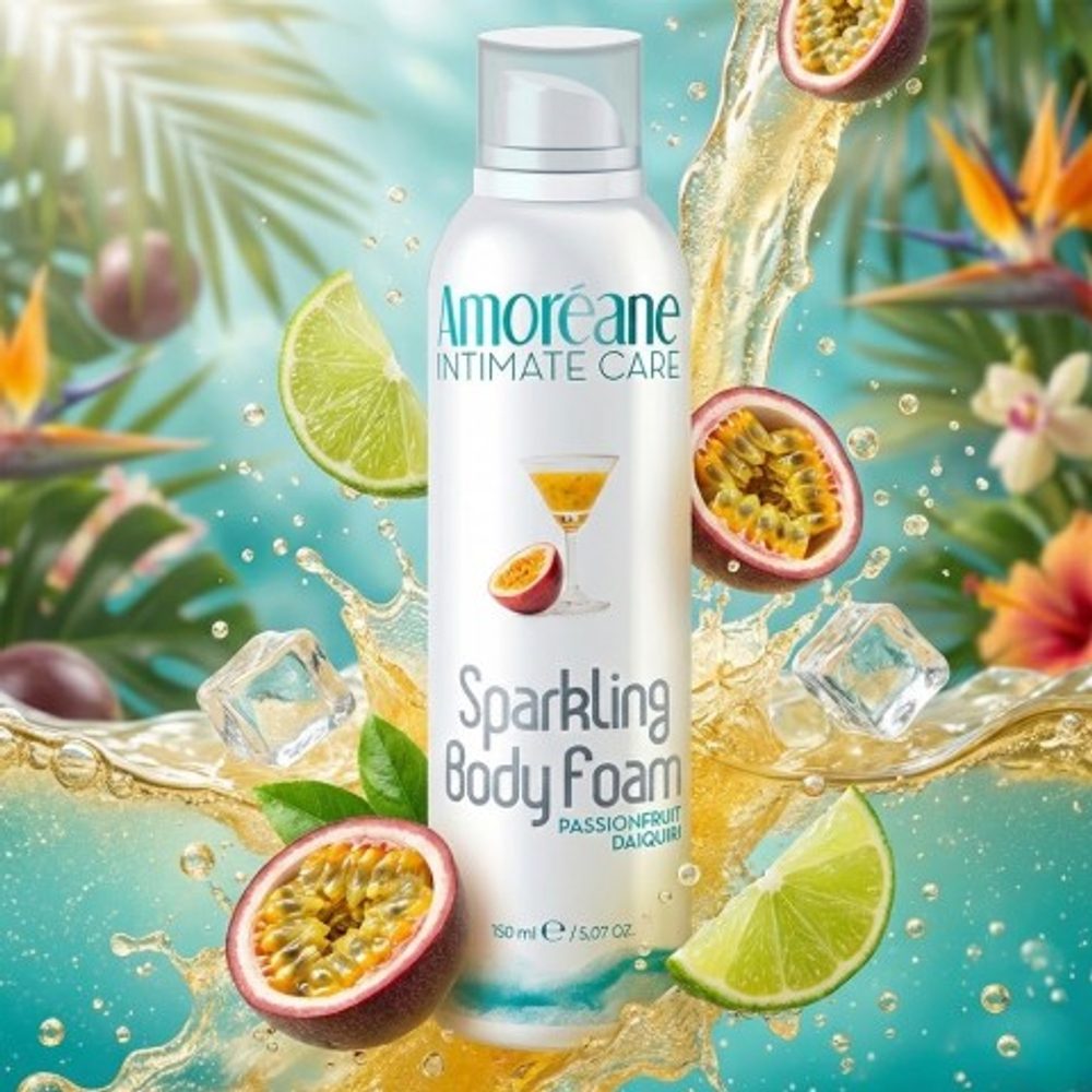 Массажная пена Amoreane Sparkling (дайкири из маракуйи) 150 мл.