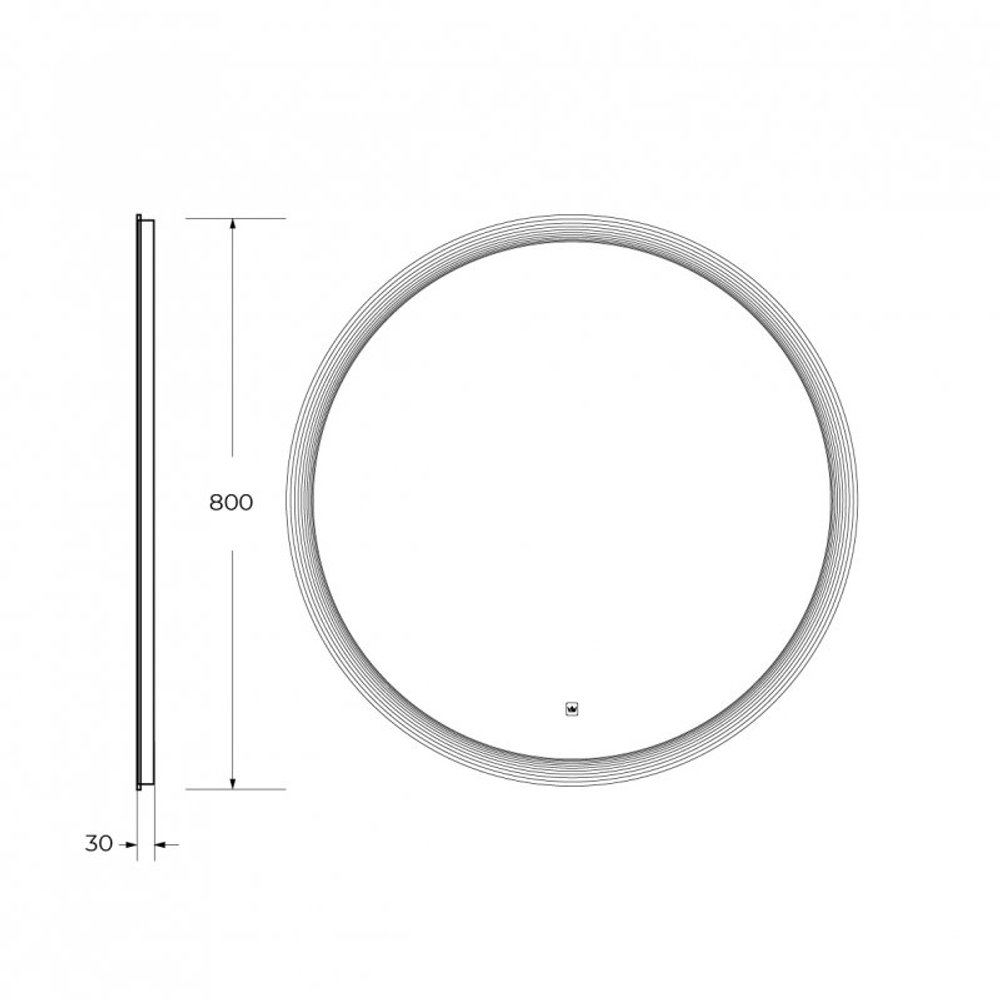 Зеркало Cezares CZR-SPC-ECO-800-LED-TCH