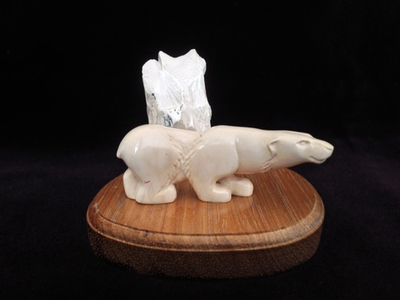 Белый медведь у скалы, визитница