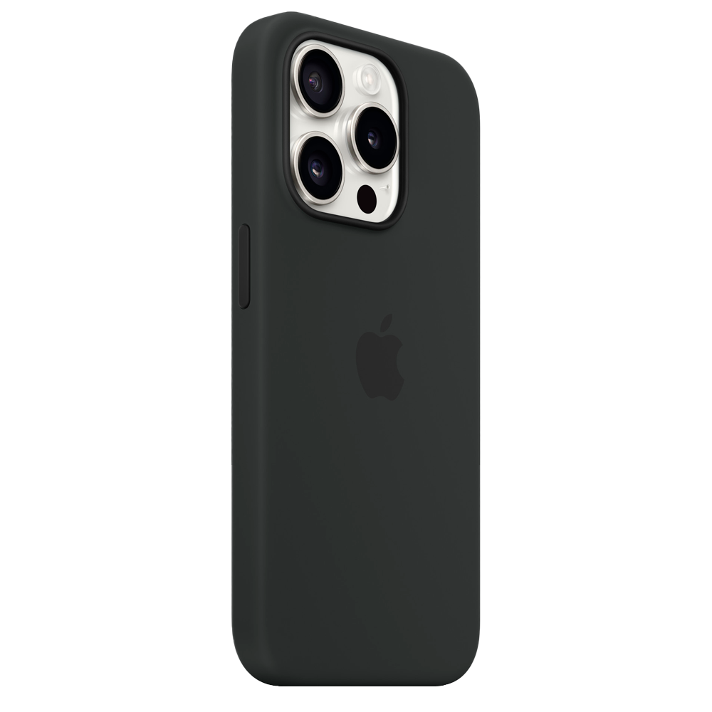 Силиконовый чехол с поддержкой MagSafe Apple Silicone Case для iPhone 15 Pro Max, Black (Черный)