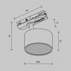Светильник на штанге Maytoni  TR225-1-GX53-B
