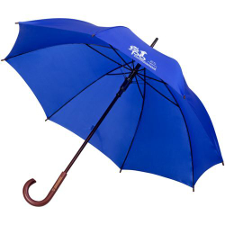 Зонт синий трость с нанесением логотипа