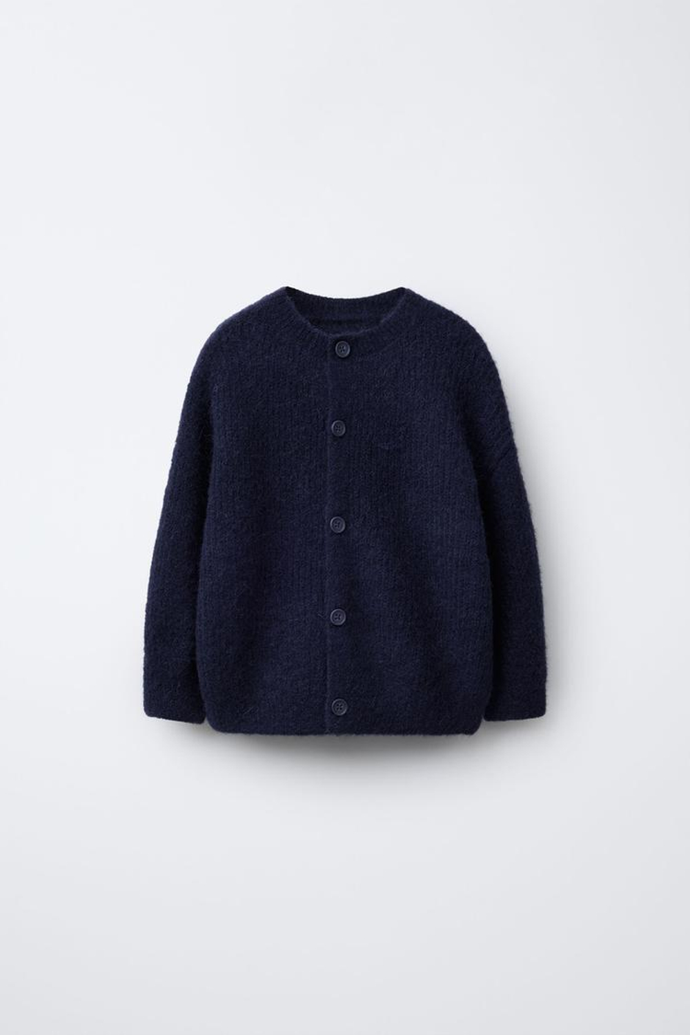 ZARA КАРДИГАН ИЗ ШЕРСТИ И АЛЬПАКИ, МОРСКОЙ СИНИЙ