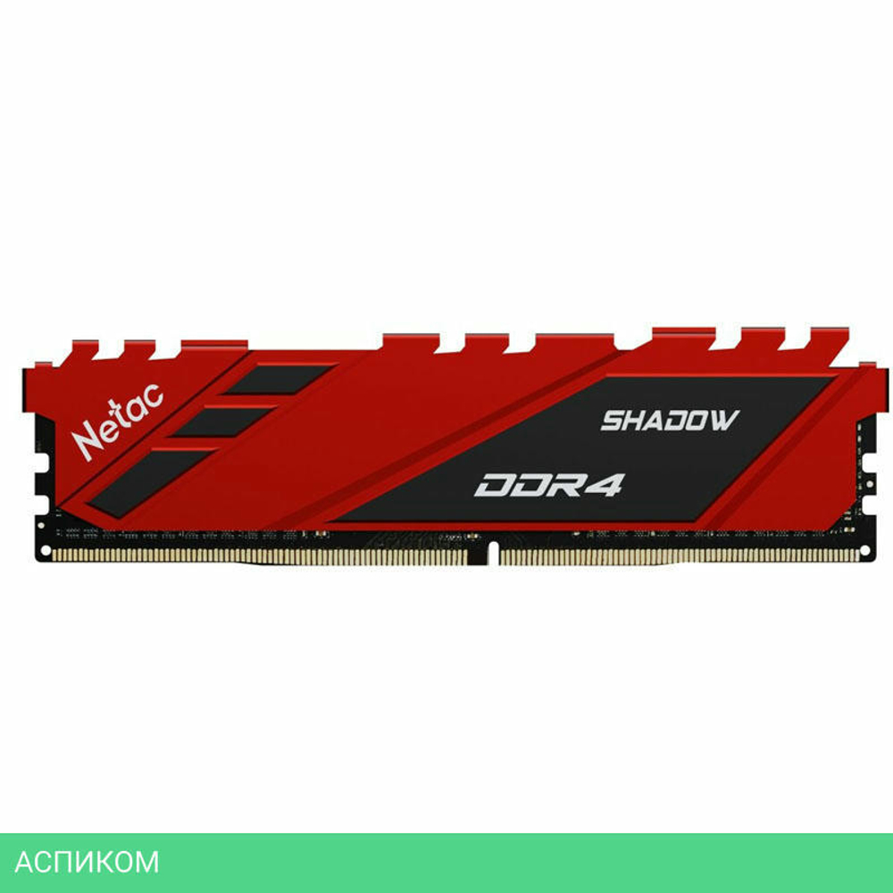 Оперативная память Netac DDR 4 DIMM 16Gb PC25600 3200Mhz (NTSDD4P32SP-16R)
