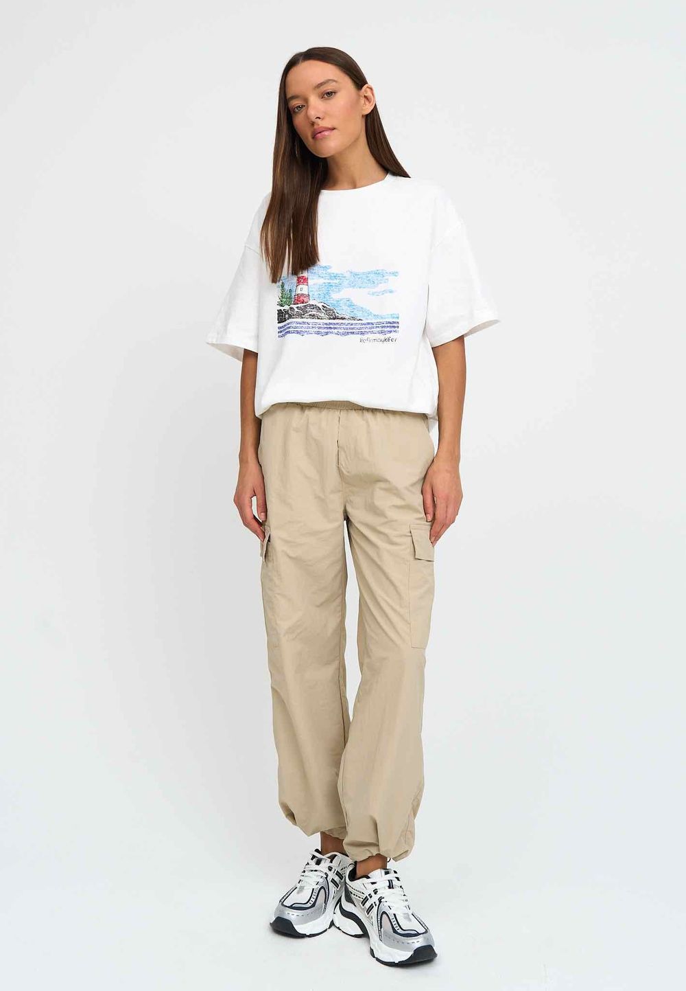 Брюки Kefirmaykifer Карго бежевые