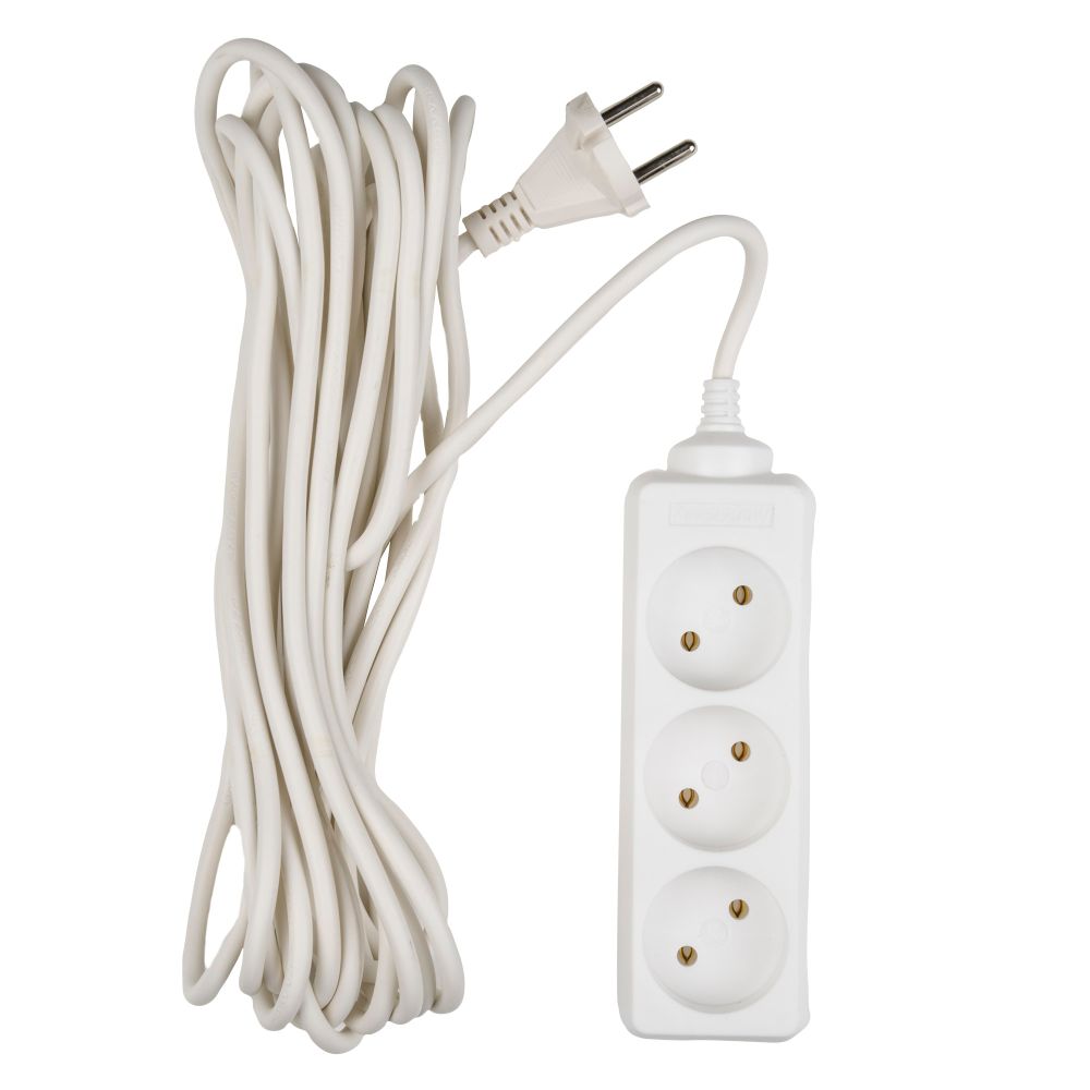 S-CD3-7 Удлинитель Uniel серии Стандарт. б-з. 3 гн.. шнур 7 м