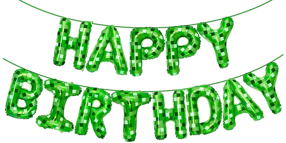 Набор букв Нappy Вirthday "В стиле Пиксели" 41 см