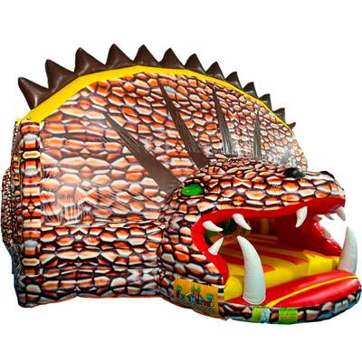 Коммерческий надувной батут «Драконье логово», с крышей, 12*8*7 м