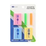 Ластик Basir, прямоугольная и фигурная форма, серия "Ассорти", 5 шт