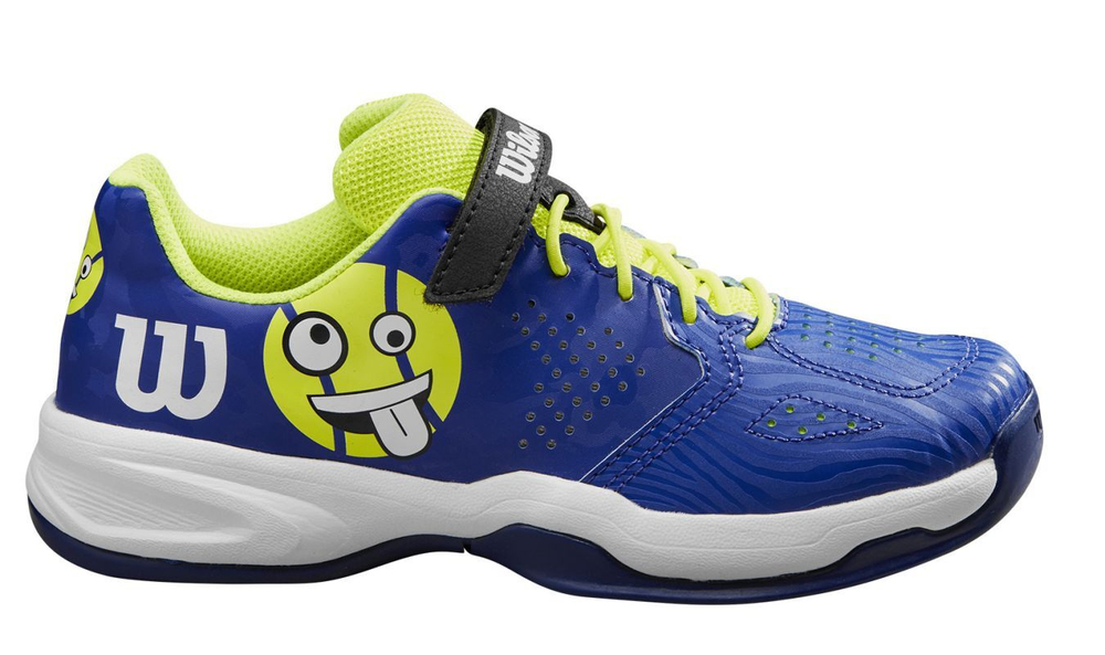 Детские теннисные кроссовки Wilson Kaos Emo K - bluing/safety yellow/white - Blue