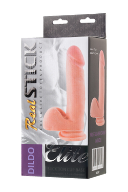 Реалистичный фаллоимитатор TOYFA RealStick Elite DILDO, TPR, телесный, 20 см