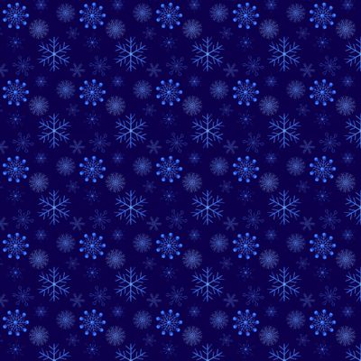 Hand Drawn Christmas Seamless Pattern with Snowflakes. Голубые снежинки на темно-синем фоне. Новогодний паттерн.