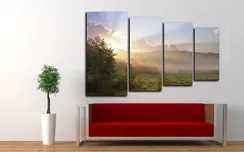 Модульная картина "Утренние лучи"
