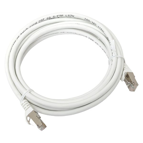 Патч-корд TERACOM CS Cat.6A экранированный S/FTP оболочка LSZH белый (3,0м)