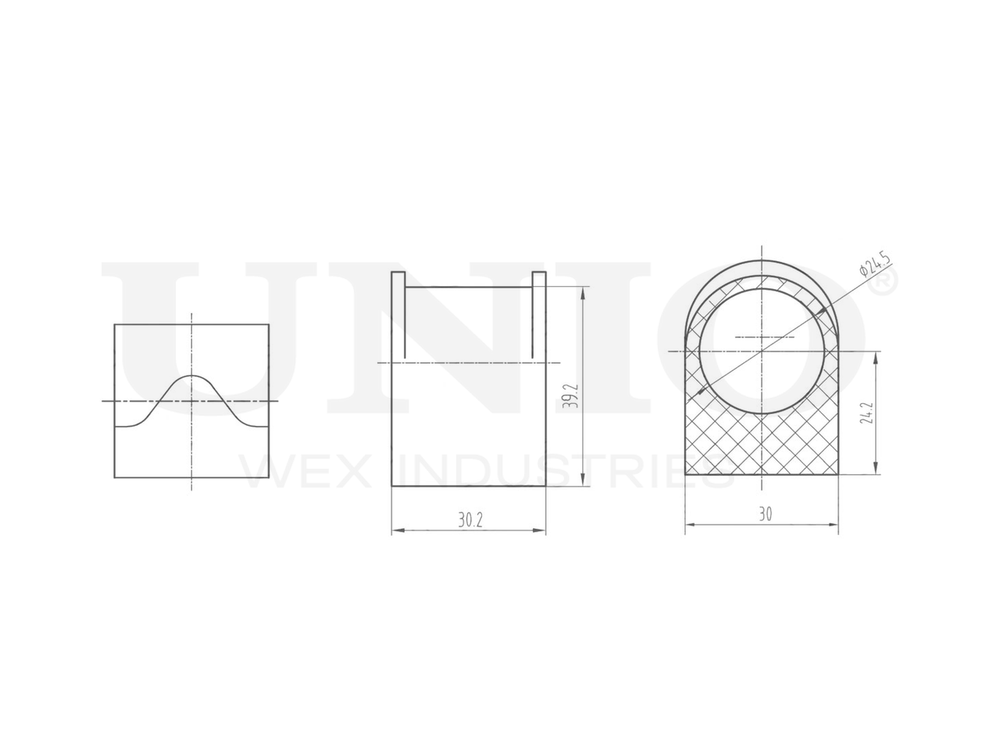 Втулка переднего стабилизатора UNIO RMP-10033