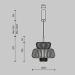 Подвесной светодиодный светильник Maytoni Namiki MOD465PL-L12BK1