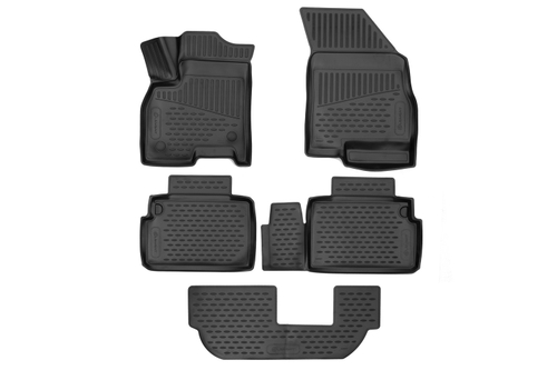 Коврики 3D в салон для CHERY Tiggo 8, 2018-2022 (I), 2022- (Ir), внедорожник 7 мест, 5 шт (полиуретан)  AFM3DA0N007210K