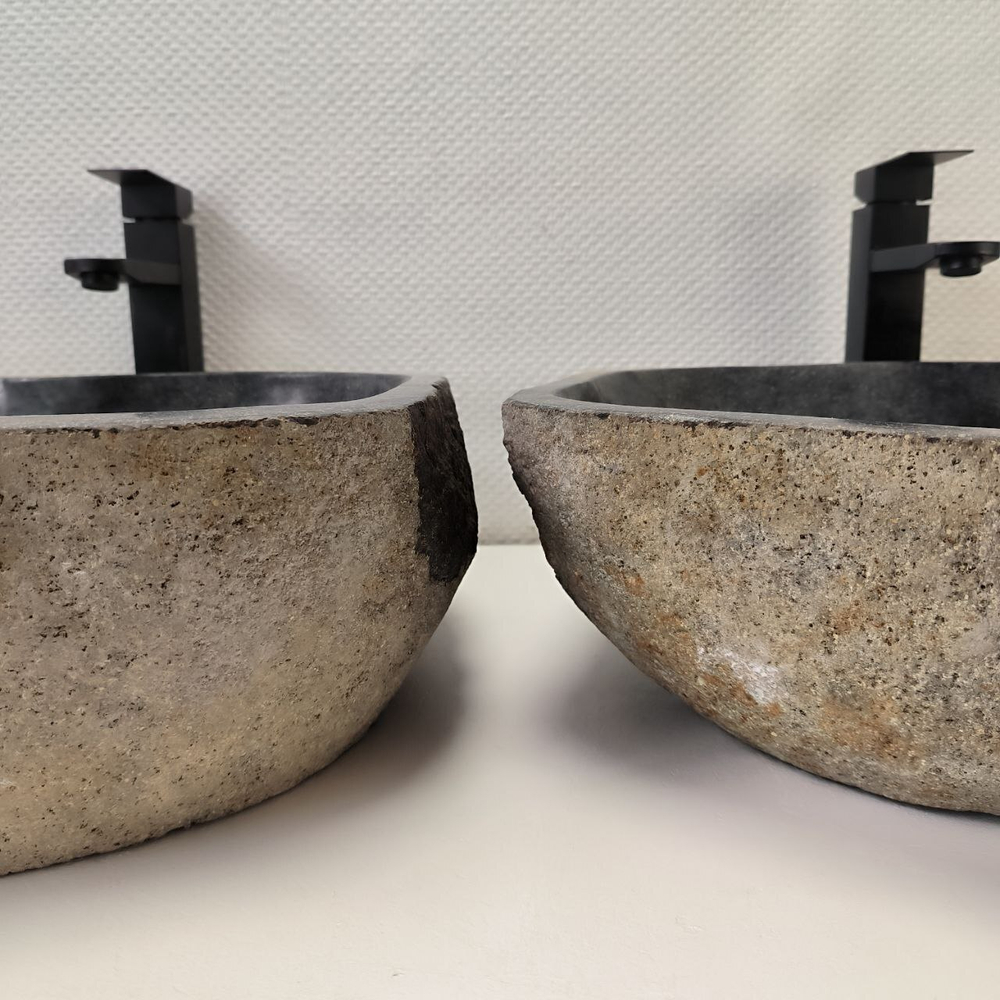 Раковина из речного камня ПАРА! RS-63838 54*47*15 2шт 0127