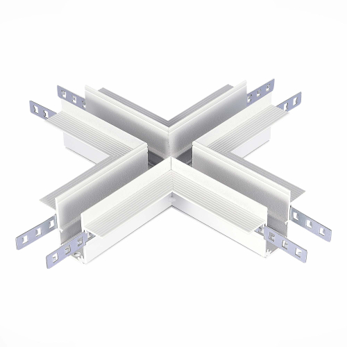 Коннектор X-образный для встраиваемого магнитного шинопровода под ГКЛ 12мм ST Luce SKYLINE 48 ST007.500.12