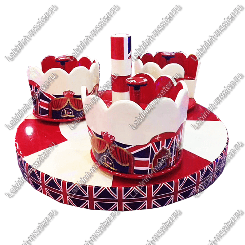 Электрическая карусель детская 4KIDS "Праздничный сюрприз"