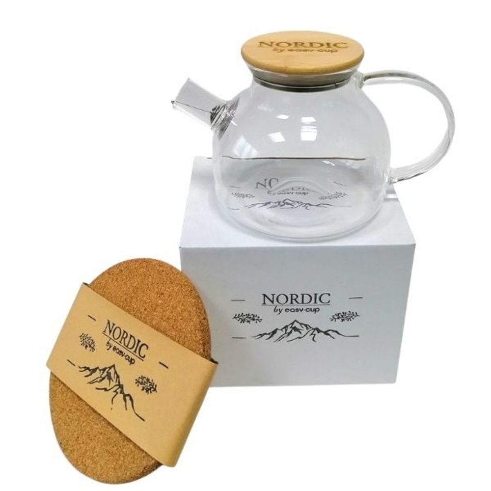 Чайник с бамбуковой крышкой из подарочного набора Nordic N2 | Easy-cup.ru