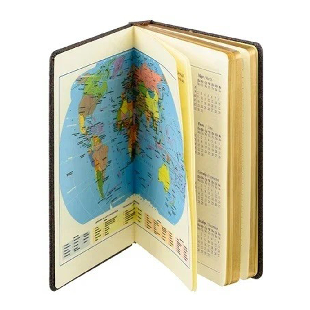 Ежедневник Basir, формат А5, материал-кожезаменитель, чёрный и коричневый цвета, 192 листа, размер 15*21 см