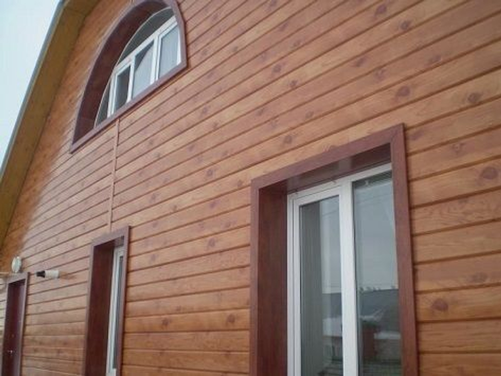Сайдинг металлический 0,5 мм L-брус ECOSTEEL Кедр текстурированный